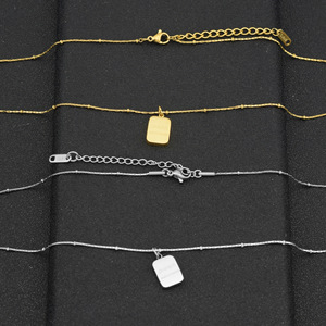Temperamental Simple <b>Titanium</b> Steel Geometric Shaped Pendant Necklace Popular Design Unisex's Necklaces Fashionable Jewelry - Product Image 3