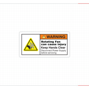 Étiquette de signalisation de danger pour ventilateurs rotatifs : Risque de coupure - Autocollant de sécurité pour ventilateurs d'extraction industriels - Vente en gros pour distributeurs - Product Image 2