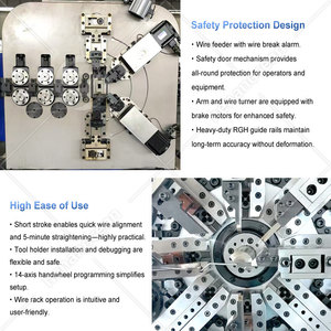 Máquina dobladora mecánica de resortes de torsión de 2 ejes OCEAN para resortes de puertas de garaje y colchones - Product Image 5