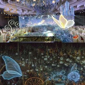 Led bướm đứng ánh sáng tiếp nhận đám cưới trang trí bướm đường dẫn ánh sáng cho tiệc cưới sân khấu lối đi trang trí - Product Image 3