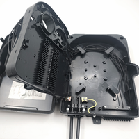 Kotak Terminal Fiber Optik FTTH 24 Core ABS Tahan Air untuk Dinding dengan Adaptor SC Simplex 4 Lubang Kabel