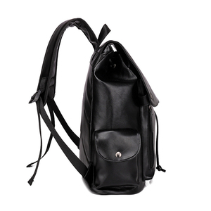 Sacs à <span class=keywords><strong>dos</strong></span> en <span class=keywords><strong>cuir</strong></span> pour hommes, grande capacité, résistant aux chocs, étanche, mince, 15.6 pouces, pour ordinateur portable, avec chargeur usb - Product Image 3