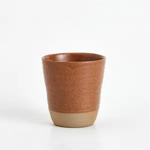 Smalto reattivo all'ingrosso design unico tazza in ceramica in gres stile vintage antico per tè al caffè