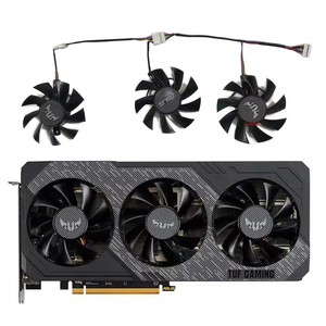 T128015SU, ventilador de tarjeta gráfica, enfriador de GPU, para <span class=keywords><strong>ASUS</strong></span> TUF3 RX <span class=keywords><strong>5700</strong></span> <span class=keywords><strong>XT</strong></span> 8G GAMING OC, <span class=keywords><strong>ASUS</strong></span> TUF GTX 1660 GAMING X3 - Product Image 1