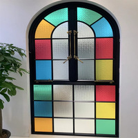 Ventanas de Aluminio con Aislamiento Acústico, Estilo Francés, Retro, Personalizadas, de Techo a Suelo, con Estructura de Celosía, Arqueadas, Tipo Puerta Corredera
