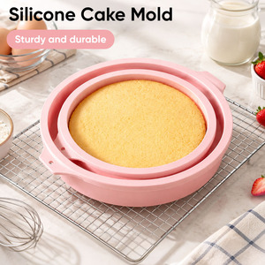 Moule à gâteau en silicone en gros, multi-usages, qualité alimentaire, antiadhésif, résistant à la chaleur, écologique, 4-8 pouces pour gâteau arc-en-ciel - Product Image 1