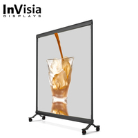 Affiche debout à haute transparence d'écran d'affichage à LED transparent holographique de la série T 2m x 2m pour les centres commerciaux