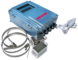 Morsetto portatile del misuratore di portata ultrasonico portatile sul flussometro digitale per la misurazione del liquido chimico dell'olio dell'acqua - Product Image 5