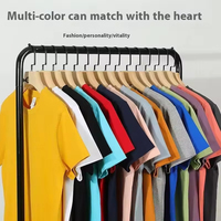 T-shirts en coton de bonne qualité 180g T-shirt unisexe uni Impression de logo personnalisé T-shirt vierge T-shirt de base de couleur unie à col rond