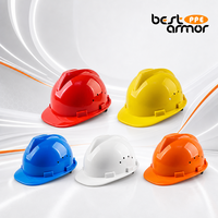 Casque de sécurité pour travailleur de la construction allemand en fibre de verre HDPE personnalisé avec trous d'air ventilé pour la protection de la tête des mines de charbon