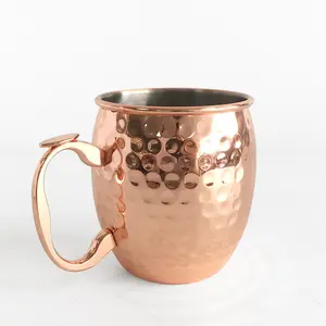Moscow Mule Copper Mug Sublimation Kupfer beschichteter Edelstahl becher Gravierter Bier trinkbecher