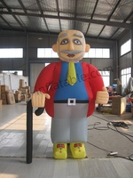 Mascotte géante gonflable personnalisée en tissu Oxford, personnage de dessin animé grand-mère, pour la décoration d'événements