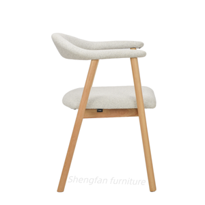 <span class=keywords><strong>Chaise</strong></span> de salle à manger nordique de vente chaude conception peu encombrante cadre en <span class=keywords><strong>bois</strong></span> de caoutchouc pour Restaurant café Banquet utilisation polyvalente - Product Image 4