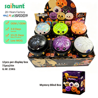 Boîte mystère de jouets sensoriels anti-stress Halloween Ghost Dumpling Squishy en forme de boulette vapeur, cadeaux de fête avec certification CPSC CPC