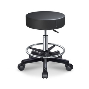 Sgabello da Salone di Bellezza con Sistema Idraulico Multiuso, Sedia Girevole con Ruote per Parrucchieri e Centri Estetici - Product Image 2