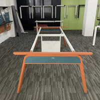 Poste de travail moderne Table de réunion Pied Base en acier Mobilier de bureau Modem en métal Revêtement en poudre Pli modulaire Bureau d'école Ltd.
