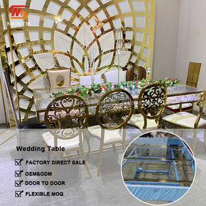 Mesa Rectangular Personalizada LEDA con Marco Metálico Hueco, Muebles Modernos para Decoración de Hoteles, Comedores y Fiestas de Boda, para Uso en Exteriores - Product Image 3