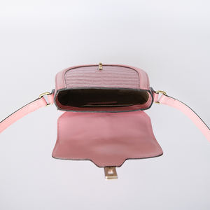 Bolso de cuero de vaca con relieve de cocodrilo de gran venta, bolso de mensaje para mujer diseñado en color Pinck - Product Image 5