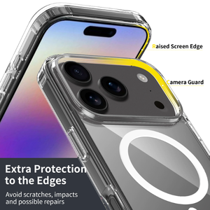 Tùy Chỉnh Thiết Kế Sang Trọng Từ Không Dây Sạc Rõ Ràng Trường Hợp Điện Thoại Cho 16 15 14 13 12 11 17 17 Không Khí 17 Pro - Product Image 6