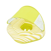 Bateau gonflable pour bébé Bestway 32334 Swim Safe Comfort Plush Shaded à 2 anneaux, flotteur pour enfants, anneaux de natation gonflables en PVC, jouet aquatique