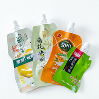 Pochette Doypack refermable de 100 ml avec bec verseur et buse d'aspiration pour emballage de boissons, jus et yaourts, personnalisable avec logo