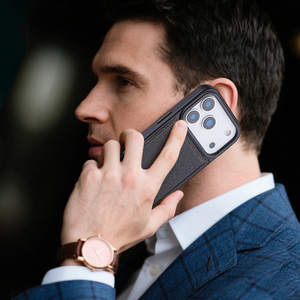 Protecteur de téléphone portable en cuir PU sans fil Offre Spéciale <span class=keywords><strong>avec</strong></span> bouton en métal étui de téléphone de charge magnétique pour iPhone 17 Pro Max - Product Image 4