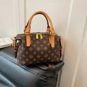 กระเป๋าถือสไตล์บอสตันแบบยุโรปอเมริกัน ลายพิมพ์เรโทร สายสะพายไหล่เดี่ยว ปิดด้วยซิป บุด้วยโพลีเอสเตอร์ 1028 - Product Image 6