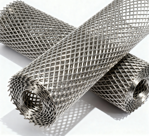 רשת תיל מתכת מורחבת רשת 304 מתיחה רשת פרוקטונג יהלום חוט מתכת רשת נירוסטה - Product Image 1