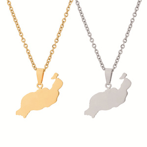 Collier chaîne en acier inoxydable avec <span class=keywords><strong>carte</strong></span> des îles des Canaries (Gran Canaria, Isla de Fuerteventura, La Gomera, La Palma, Lanzarote, Tenerife) et drapeau - Product Image 5