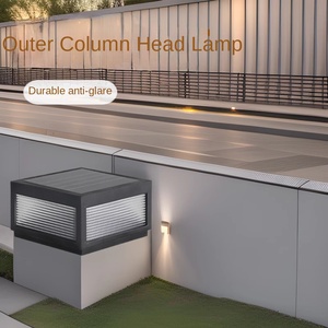 Haute qualité noir E27 extérieur clôture de jardin lumières solaires blanc chaud LED pilier lumière - Product Image 2