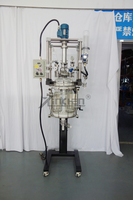 Lab bioreaktor kimia Agitator kaca jaket 100L reaktor kaca Filter kristalisasi dengan tangki pengaduk berkelanjutan Kimia