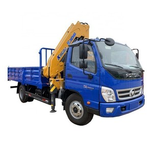 Camion de fret FOTON 4X2 avec grue à flèche articulée de 5 tonnes, grue pliante montée sur camion, manipulateur de grue - Product Image 1
