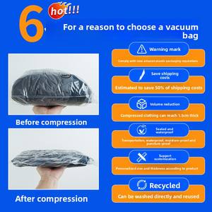 Bolsa de embalaje de advertencia de fábrica transfronteriza de <span class=keywords><strong>Amazon</strong></span>, bolsa de compresión <span class=keywords><strong>al</strong></span> vacío con cremallera <span class=keywords><strong>para</strong></span> ropa, zapatos deportivos de Yoga, calcetines - Product Image 3