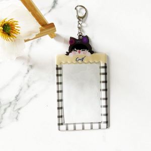 Hot Sales <b>Personalized</b> Bus Card Holder Plastic Acrylic Cute PVC With <b>Keychain</b> for Kpop Style BK Photo Card Holders - Product Image 6