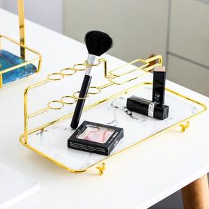 Cosmétiques de bureau multicouches boîte de réception produits de soins de la peau parfum coiffeuse étagère salle de bain lavage gargarisme table plateau - Product Image 4