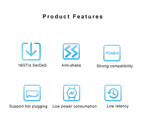 Miwin maicun pcie5.0x16 mcio adapter thẻ NVMe u.2 người lưu giữ GPU mở rộng thẻ thương hiệu máy tính mới phần - Product Image 5