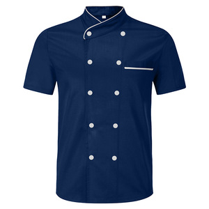 Uniforme <span class=keywords><strong>da</strong></span> Chef Unisex, Maglietta <span class=keywords><strong>da</strong></span> Cuoco a Maniche Corte, Abbigliamento <span class=keywords><strong>da</strong></span> <span class=keywords><strong>Lavoro</strong></span> per Caffetterie, Ristoranti, <span class=keywords><strong>Bar</strong></span> e Hotel - Product Image 1