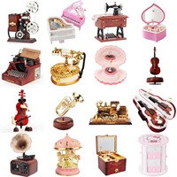 Boîte à musique piano créative, gramophone vintage, ornement de bureau en ABS, nouveau style chinois, ambiance, modèle cadeau pour cave à vin