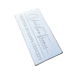 Tùy chỉnh lớn lên logo khắc khắc thép không gỉ tên nơi Gương bề mặt kim loại dính nhãn - Product Image 4