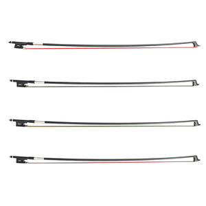 Archet de violon 4/4 <span class=keywords><strong>BWB</strong></span> 3 couleurs en fibre de carbone avec manche rond, grenouille en ébène, pour enfants - Product Image 4