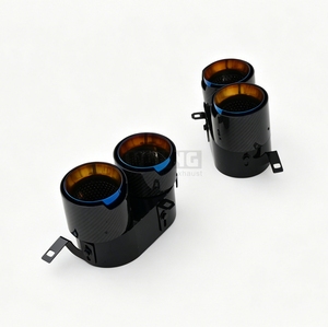 Embout d'échappement en fibre de carbone véritable pour BMW M840 840i 3.0T G14 G15 G16 2018-2025, kit à quatre sorties, embout pointu, coupe oblique - Product Image 1