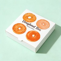 Boîte d'emballage pour dessert en papier biodégradable, pliable, recyclable, personnalisable, bon marché, pour macarons au chocolat, beignets, brownies
