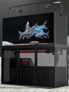 Aquarium rectangulaire ultra-fin moderne avec filtre de fond, verre ultra-blanc pour salon, débordement arrière pour <span class=keywords><strong>Ranchu</strong></span> - Product Image 5