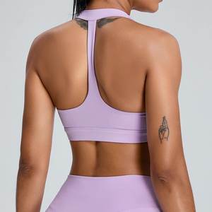 Ensemble de Yoga doux respirant pour femmes soutien-gorge à col en V élastique haut ensemble de Leggings de gymnastique taille haute ensemble de Leggings à séchage rapide pour femmes - Product Image 2