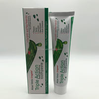 Vente en gros de dentifrice Crogate 100g à l'aloe vera, pâte verte cristalline, haleine fraîche, protection forte de l'émail, soins bucco-dentaires quotidiens