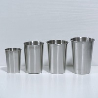 Gobelets en acier inoxydable de 500 ml, durables, incassables, empilables, pour le camping, la maison, le bar, la cuisine, l'eau