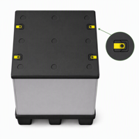 Palette en plastique pliable personnalisée, grande boîte en PP pliable avec structure alvéolée, boîte de clôture en plastique pour pièces automobiles