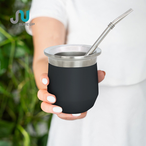 Tasse à thé Yerba isolée de 270ml-Tasse à vide à double paroi en acier inoxydable avec paille, logo personnalisé pour Mate - Product Image 6