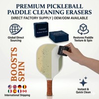 Nettoyant pour raquettes de pickleball en fibre de carbone avec logo personnalisé, gomme en caoutchouc écologique pour éliminer les résidus de saleté et restaurer la rotation