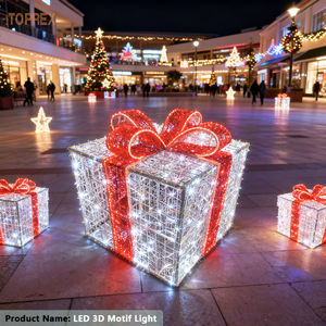 Lumière LED en forme de boîte cadeau de grande taille, imperméable, pour l'extérieur, pour la décoration de paysage, Noël, Nouvel An, vacances - Product Image 5